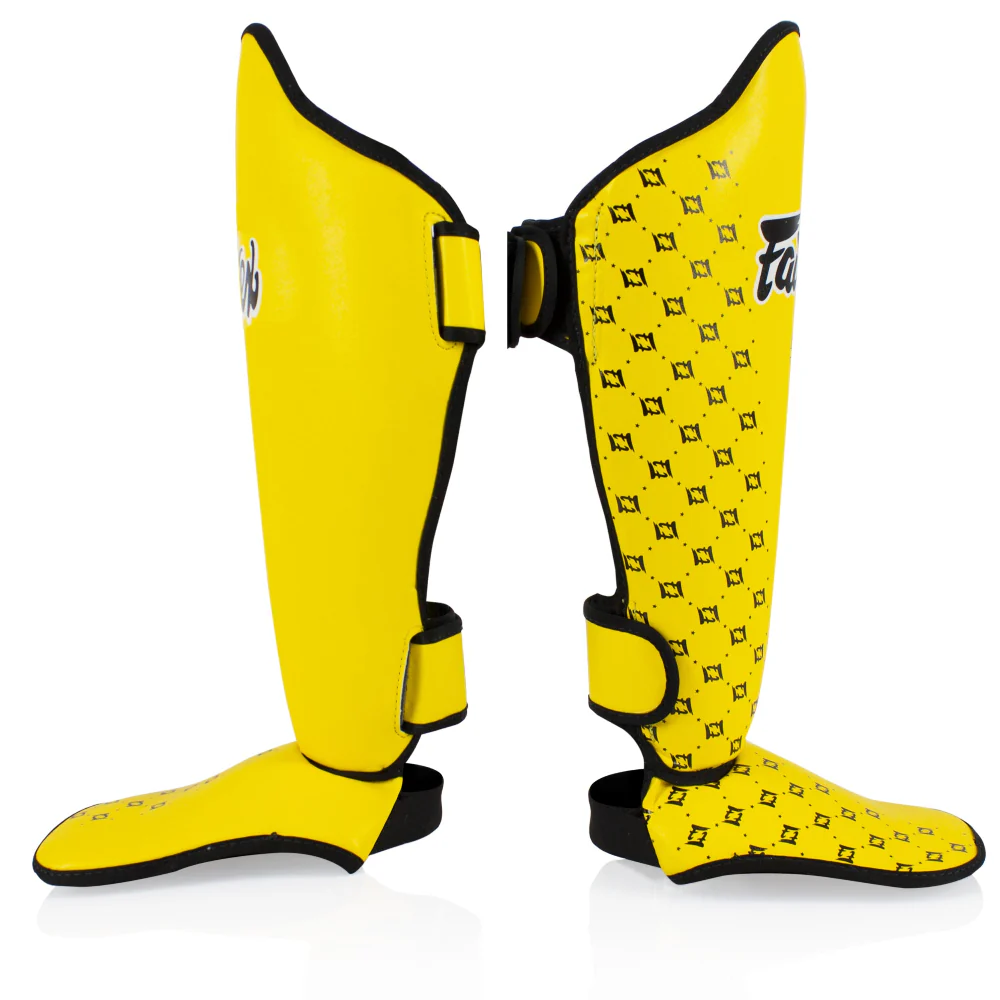 Ochraniacze piszczele Fairtex Zawody SP5 z parapetami Żółty  - Image 3