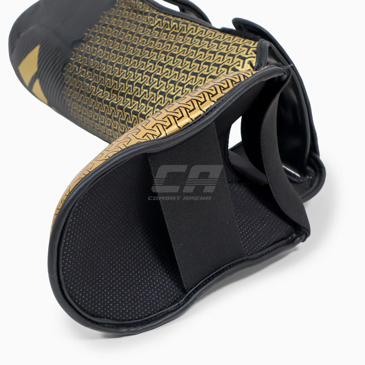 Ochraniacze piszczele z parapetem Adidas Pro Kickboxing WAKO Czarny-złoty  - Image 7
