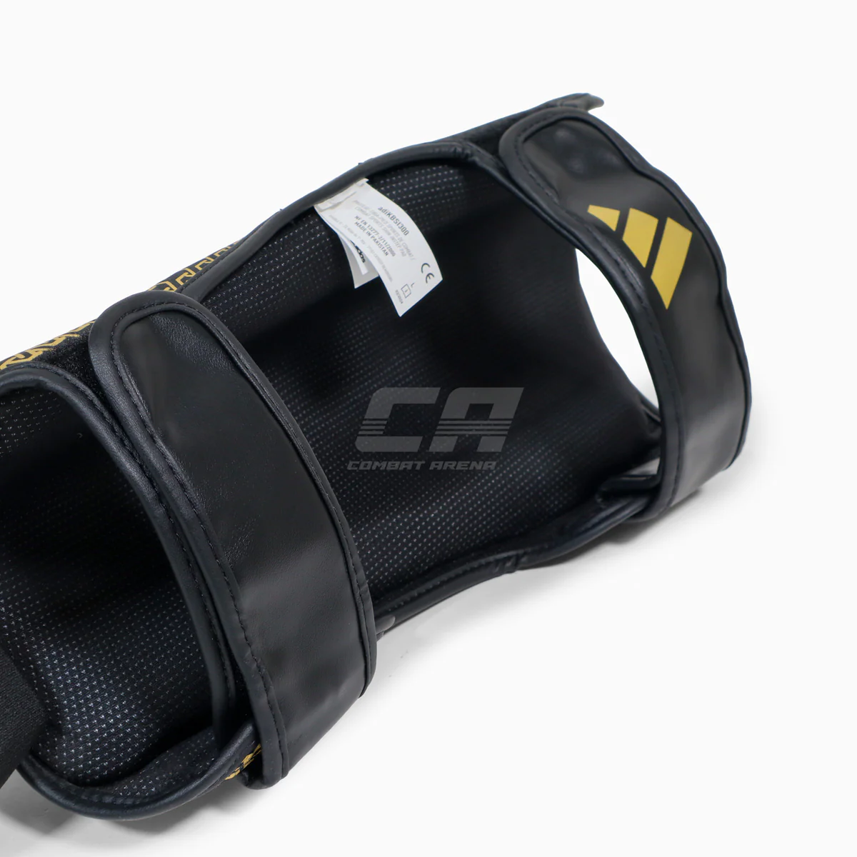 Ochraniacze piszczele z parapetem Adidas Pro Kickboxing WAKO Czarny-złoty  - Image 9