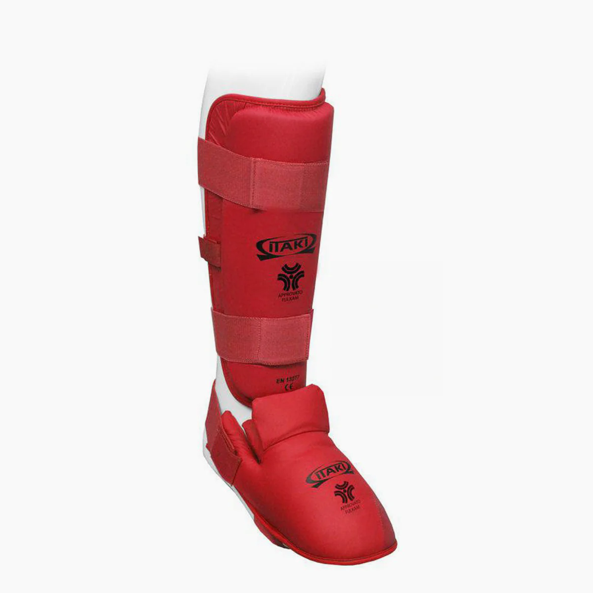 Ochraniacze Piszczeli Karate Kumite Itaki z ochraniaczami stóp FIJLKAM art.413FIJ  - Image 3