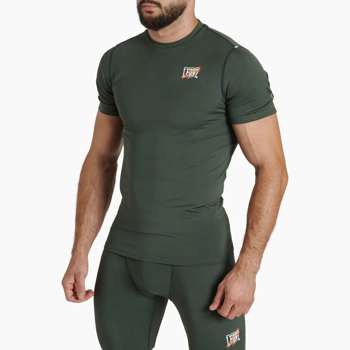 Rashguard Leone Primal Instinct AB917 krótki rękaw Zielony