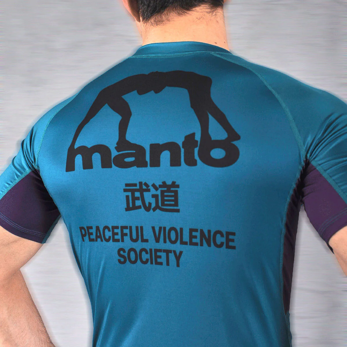 Rashguard Manto Society krótki rękaw Zielony  - Image 4