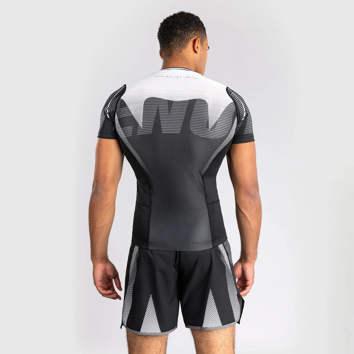 Rashguard Venum Adrenaline krótki rękaw czarno-szary  - Image 2