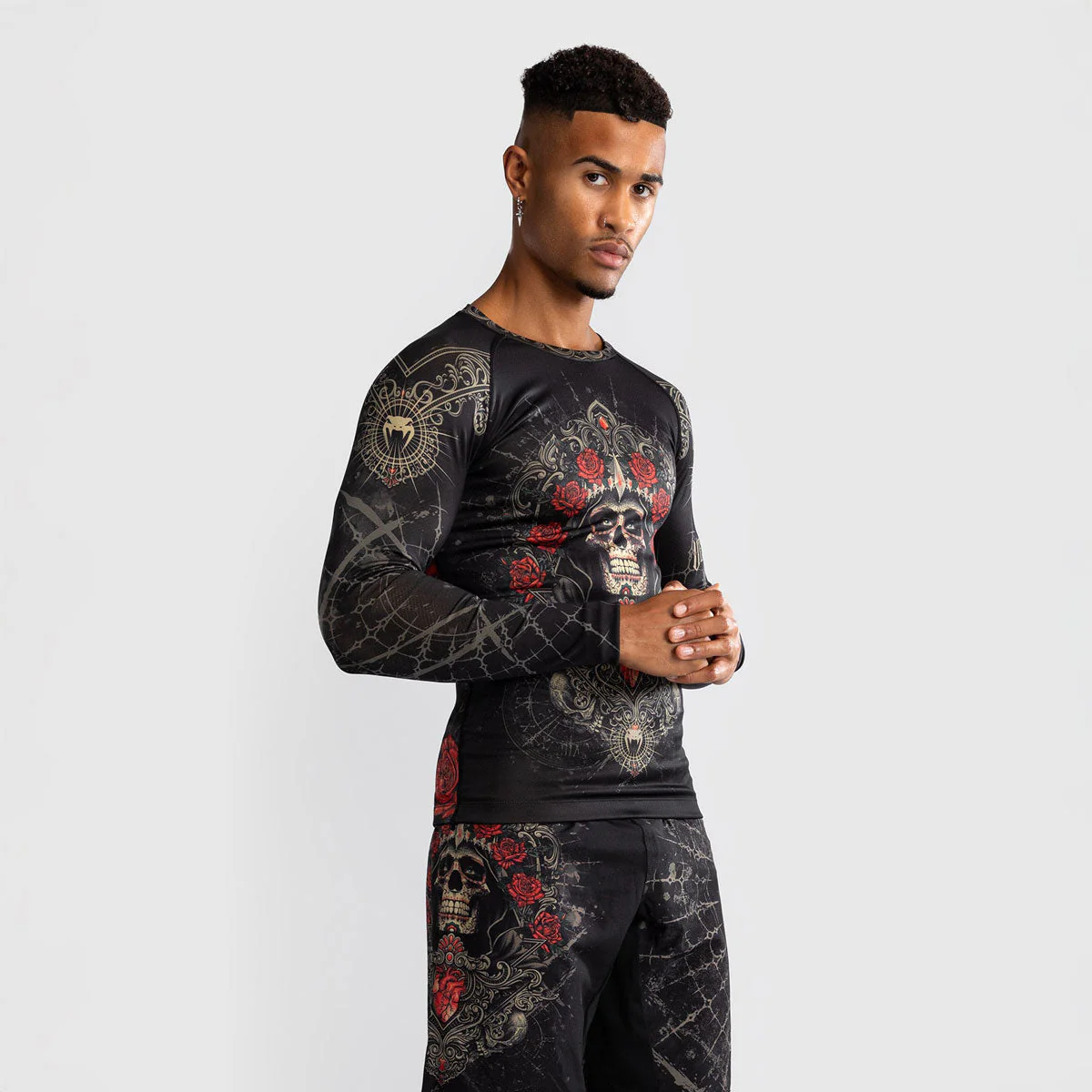 Rashguard Venum Santa Muerte 5.0 długi rękaw Czarny-Złoty  - Image 4