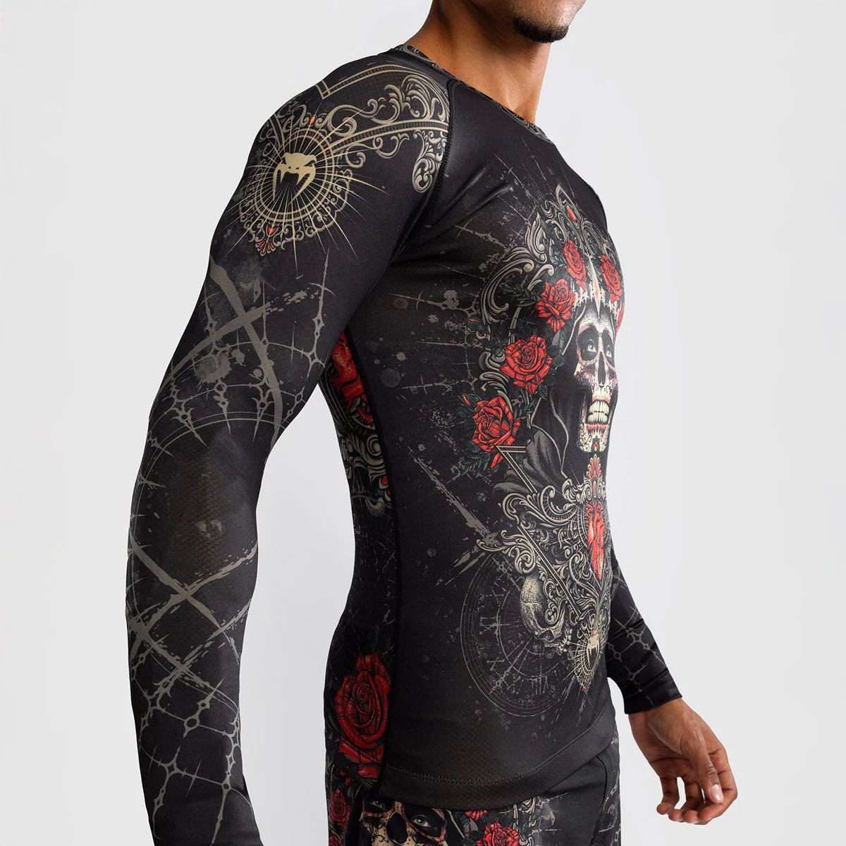 Rashguard Venum Santa Muerte 5.0 długi rękaw Czarny-Złoty  - Image 5