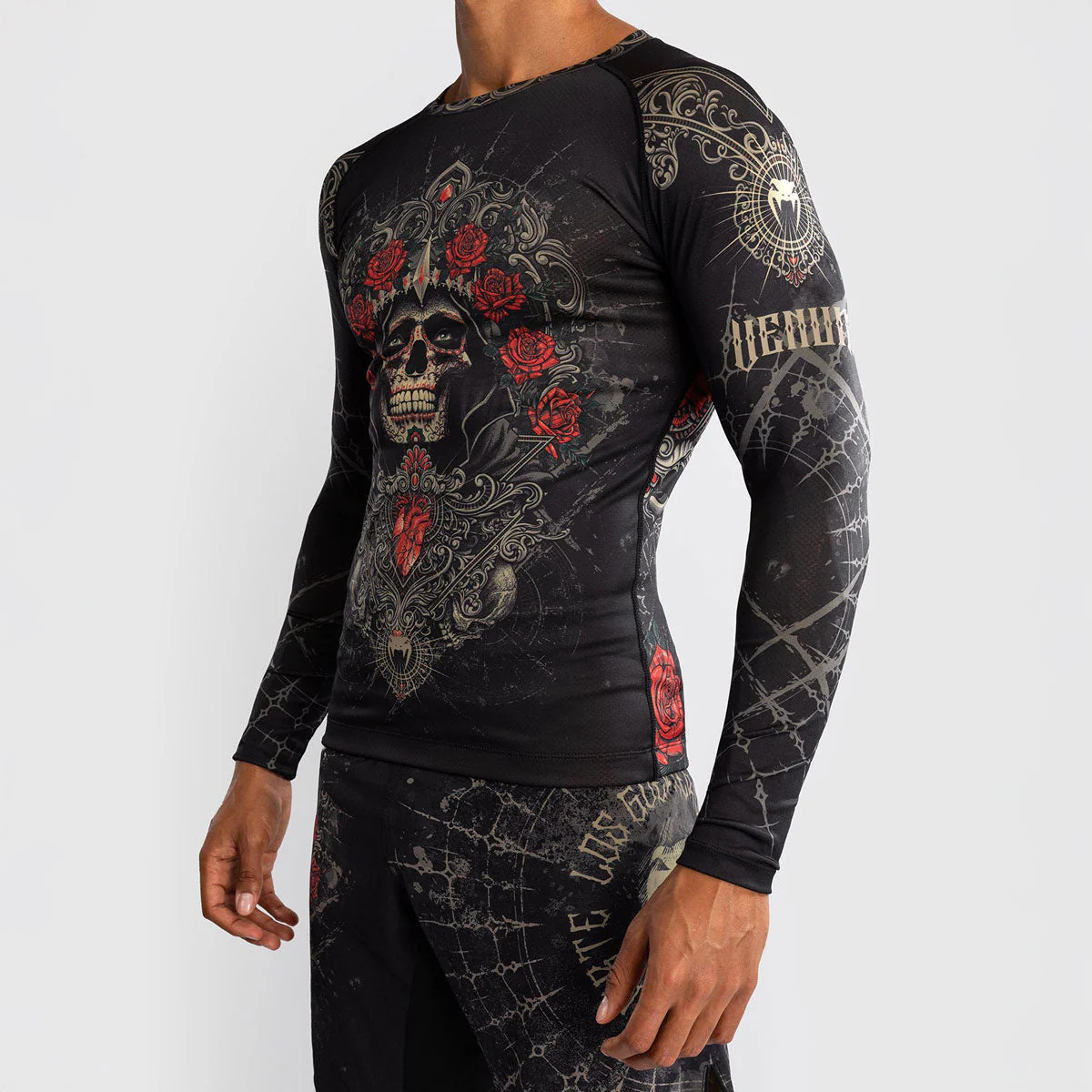 Rashguard Venum Santa Muerte 5.0 długi rękaw Czarny-Złoty  - Image 6