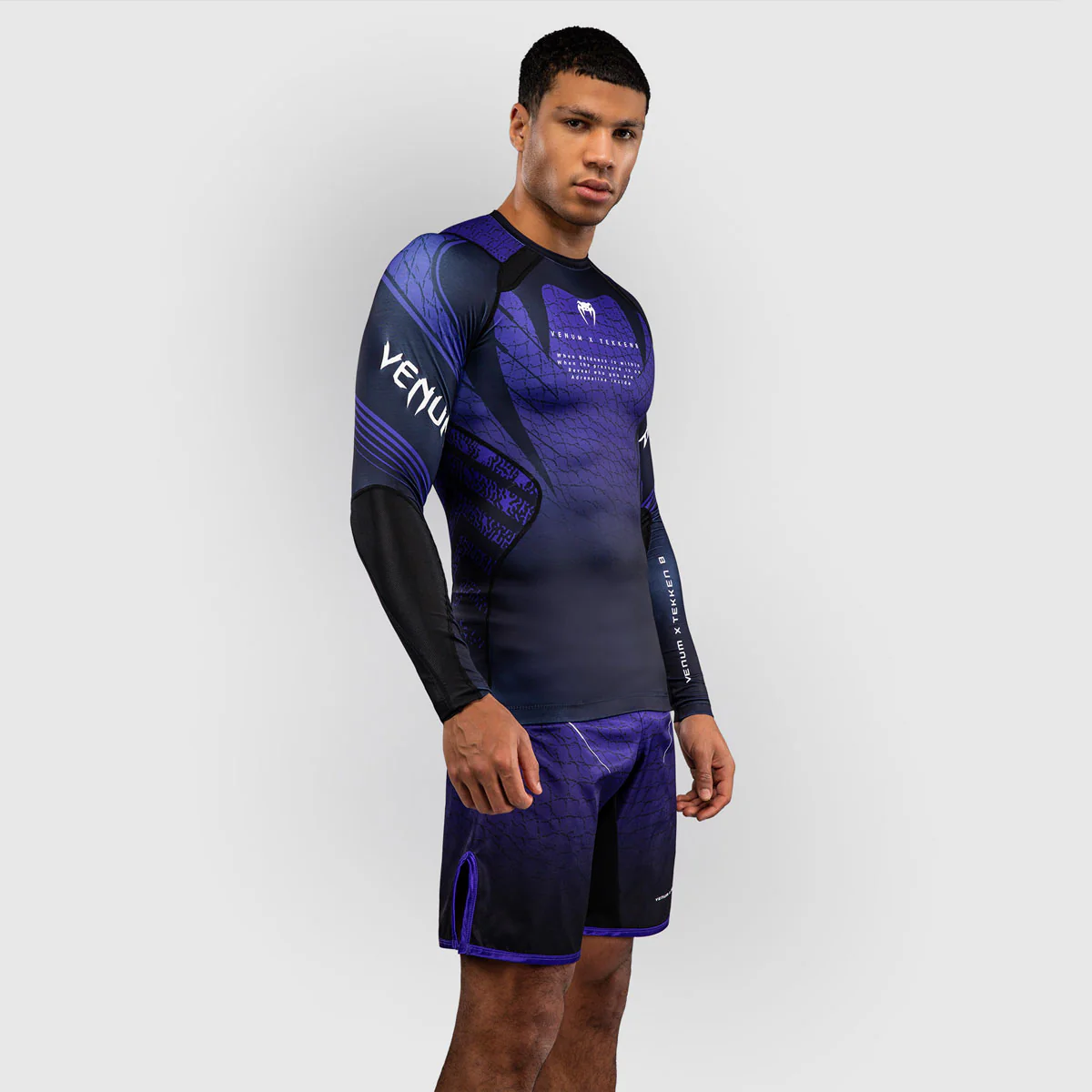 Rashguard Venum Tekken 8 Kazuya długi rękaw czarno-fioletowy  - Image 2