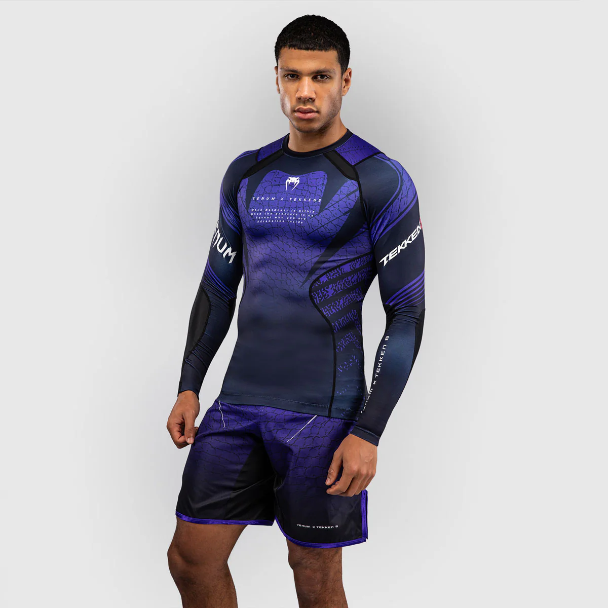 Rashguard Venum Tekken 8 Kazuya długi rękaw czarno-fioletowy  - Image 3