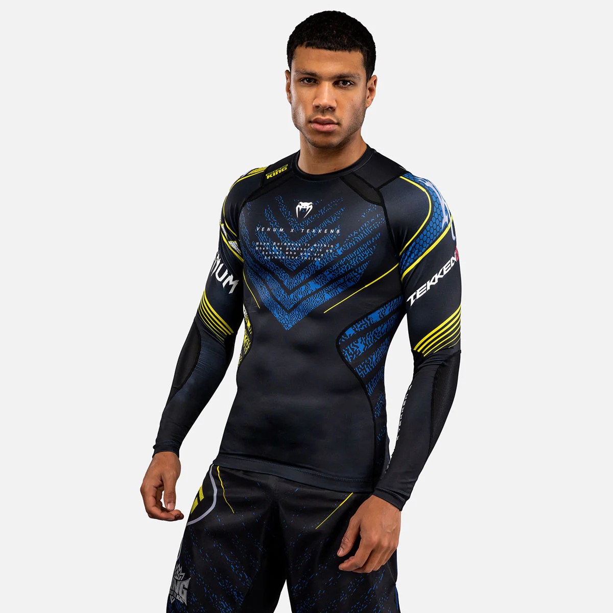 Rashguard Venum Tekken 8 King długi rękaw czarno-żółty  - Image 2