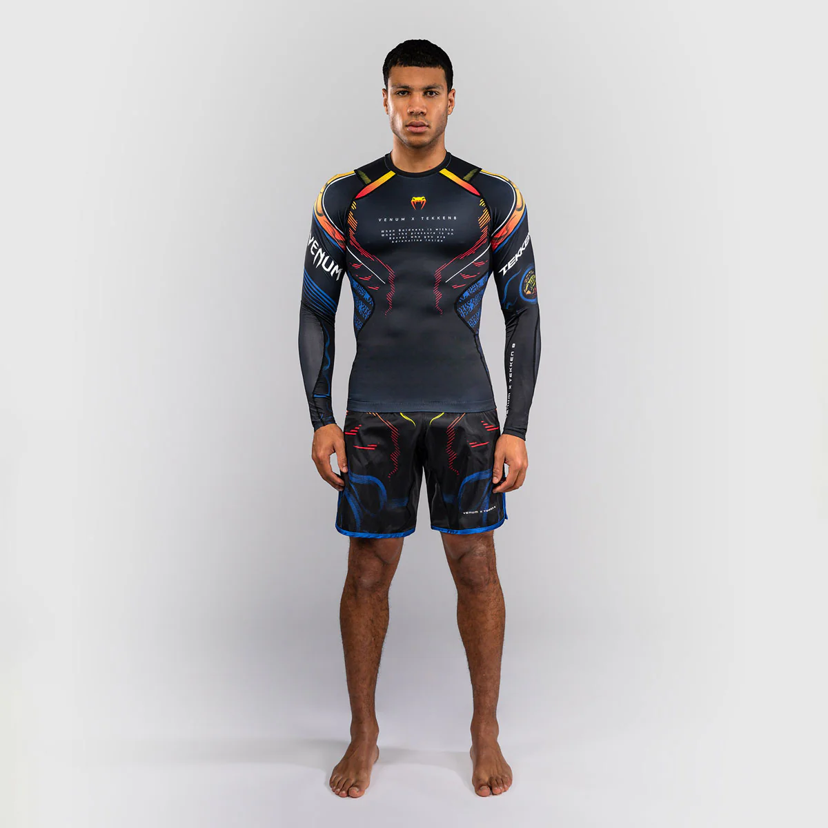 Rashguard Venum Tekken 8 Yoshimitsu długi rękaw czarno-pomarańczowy  - Image 7