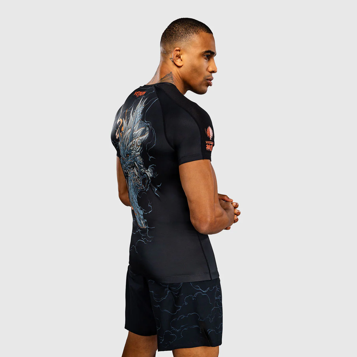 Rashguard Venum Thunder Dragon czarny z krótkimi rękawami  - Image 5