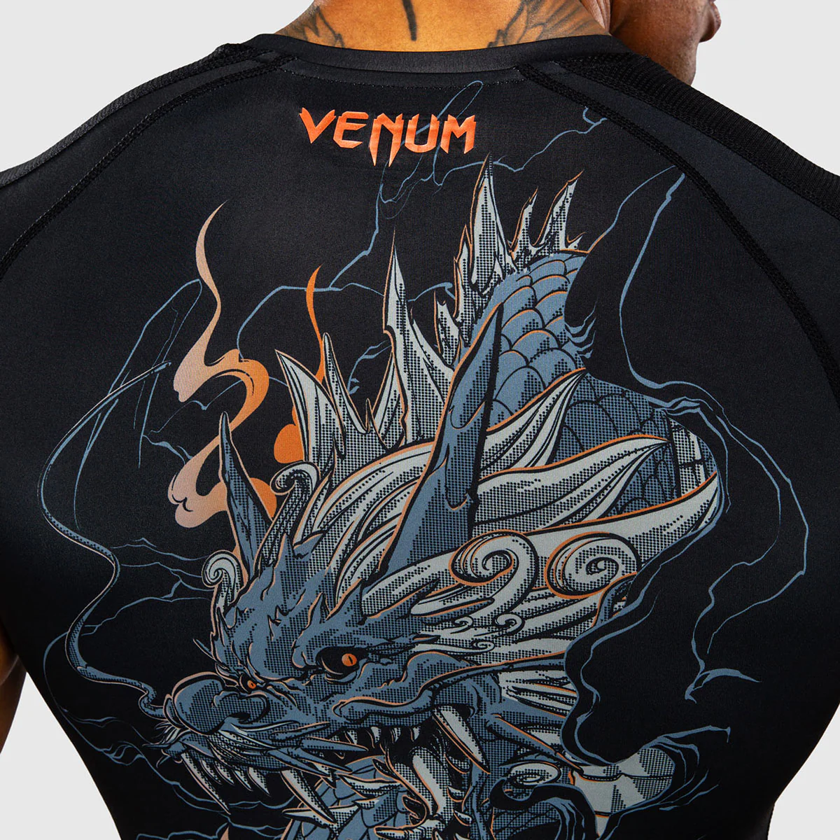 Rashguard Venum Thunder Dragon czarny z krótkimi rękawami  - Image 8