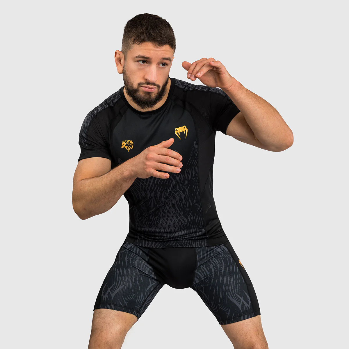 Rashguard Venum x Chimaev Wild Borz krótki rękaw Czarny  - Image 4