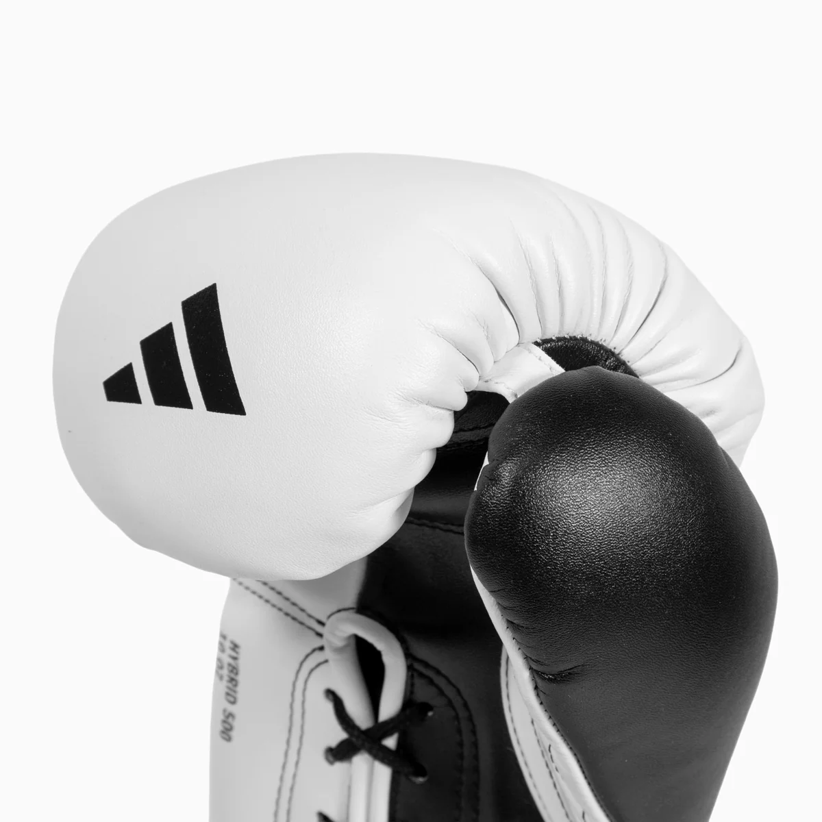 Rękawice bokserskie Adidas Hybrid 500 Za i przeciw Sznurówki Czarno-biały  - Image 6