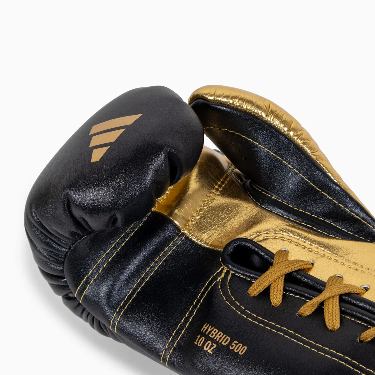 Rękawice bokserskie Adidas Hybrid 500 Plusy kontra Sznurówki Czarny-złoty  - Image 8