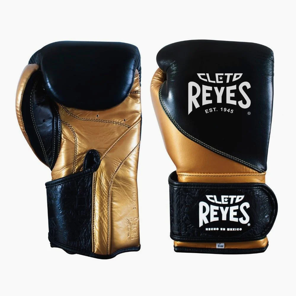 Rękawice bokserskie Cleto Reyes High Precision Trening CE7 Czarny-Złoty  - Image 2