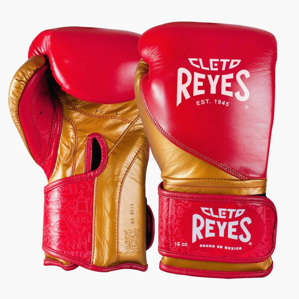 Rękawice bokserskie Cleto Reyes High Precision Szkolenie CE7 Czerwono-Złote  - Image 2