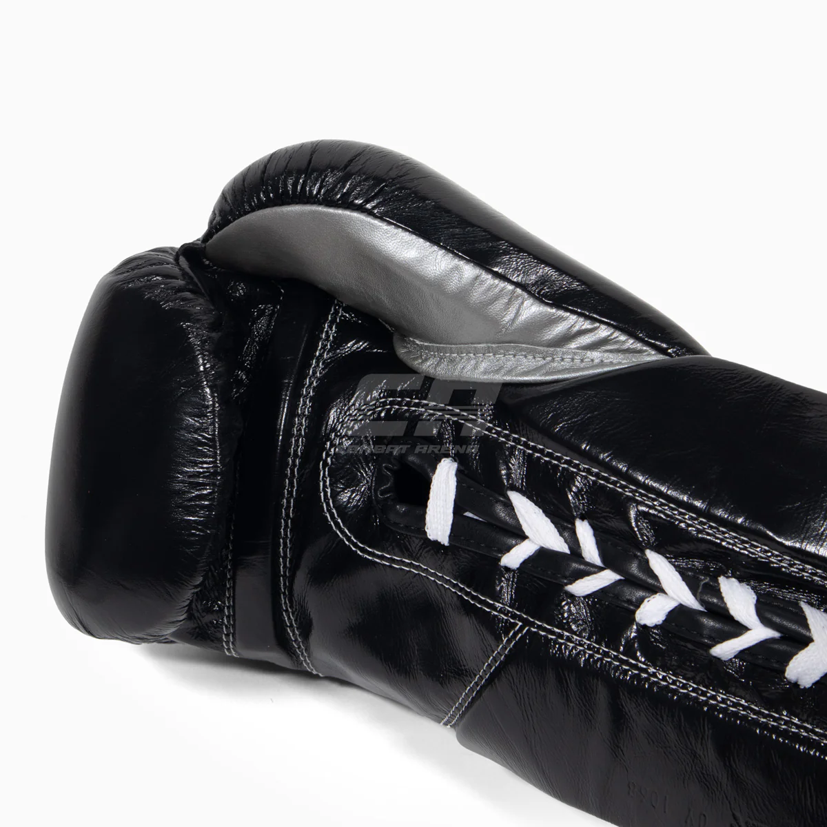 Rękawice bokserskie Cleto Reyes Professional CB2 Czarny-Srebrny z Sznurówki  - Image 7