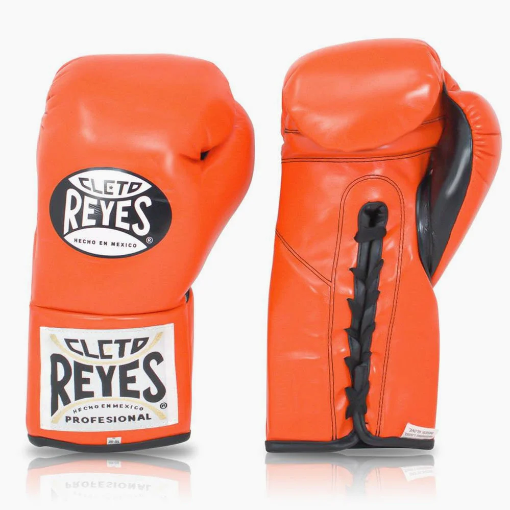 Rękawice bokserskie Cleto Reyes Profesjonalny CB2 Pomarańczowy z Sznurówki  - Image 2