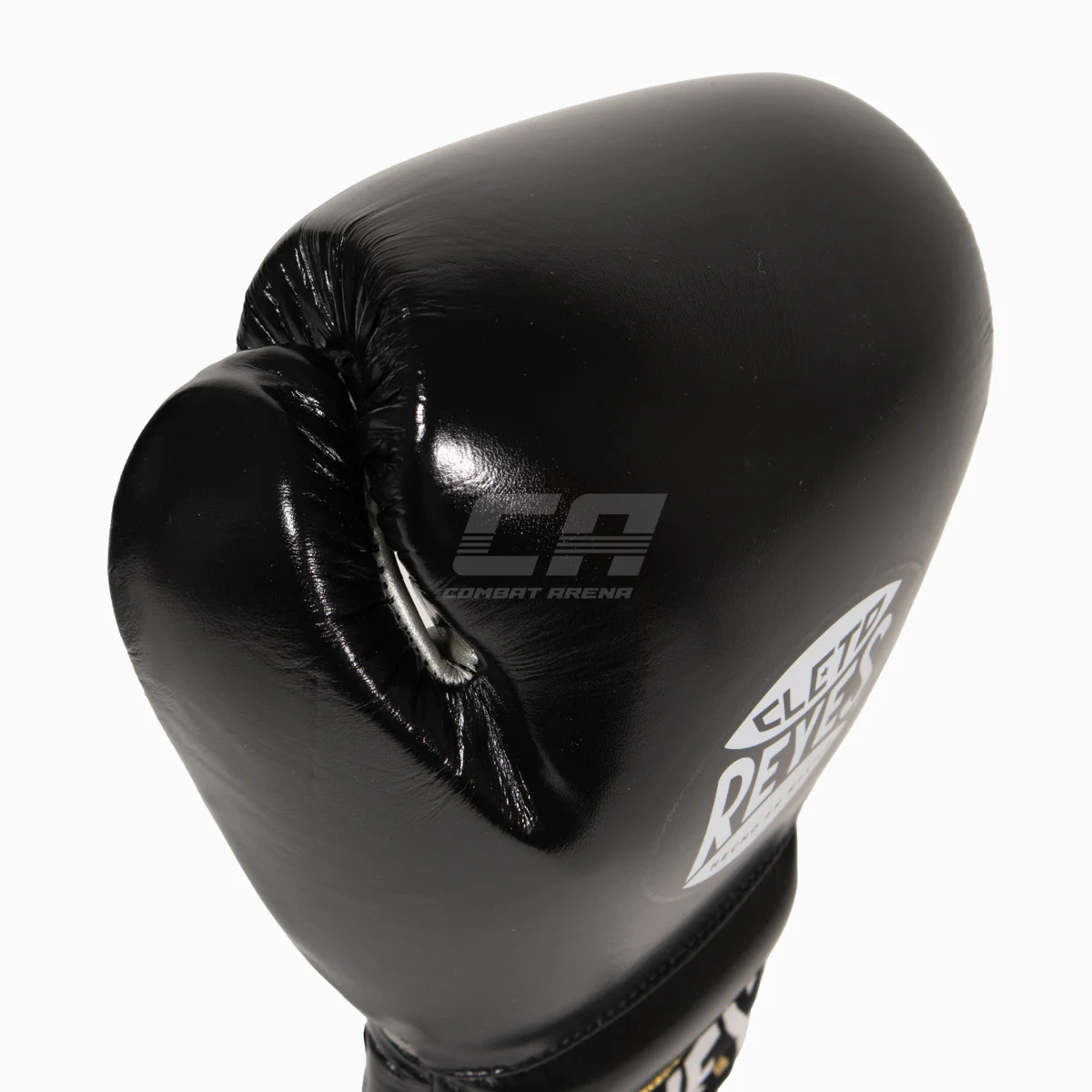 Rękawice bokserskie Cleto Reyes Traditional Training CE4 czarno-srebrny z Sznurówki  - Image 6
