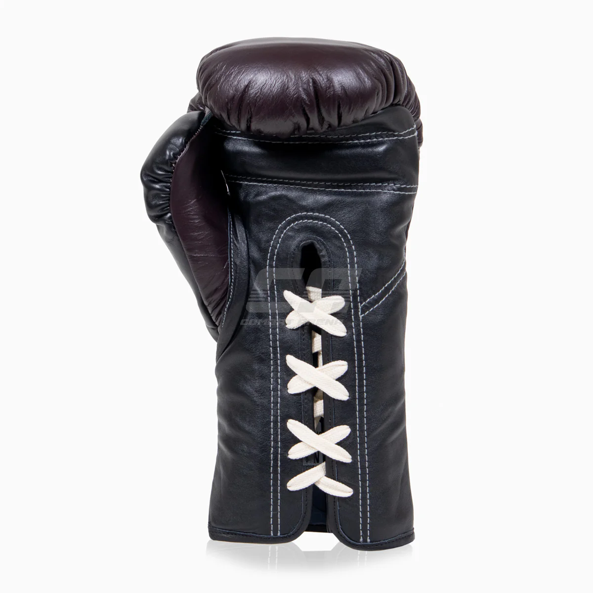 Rękawice bokserskie Di Nardo z Sznurówki Burgundia-Czarny 14 oz  - Image 4
