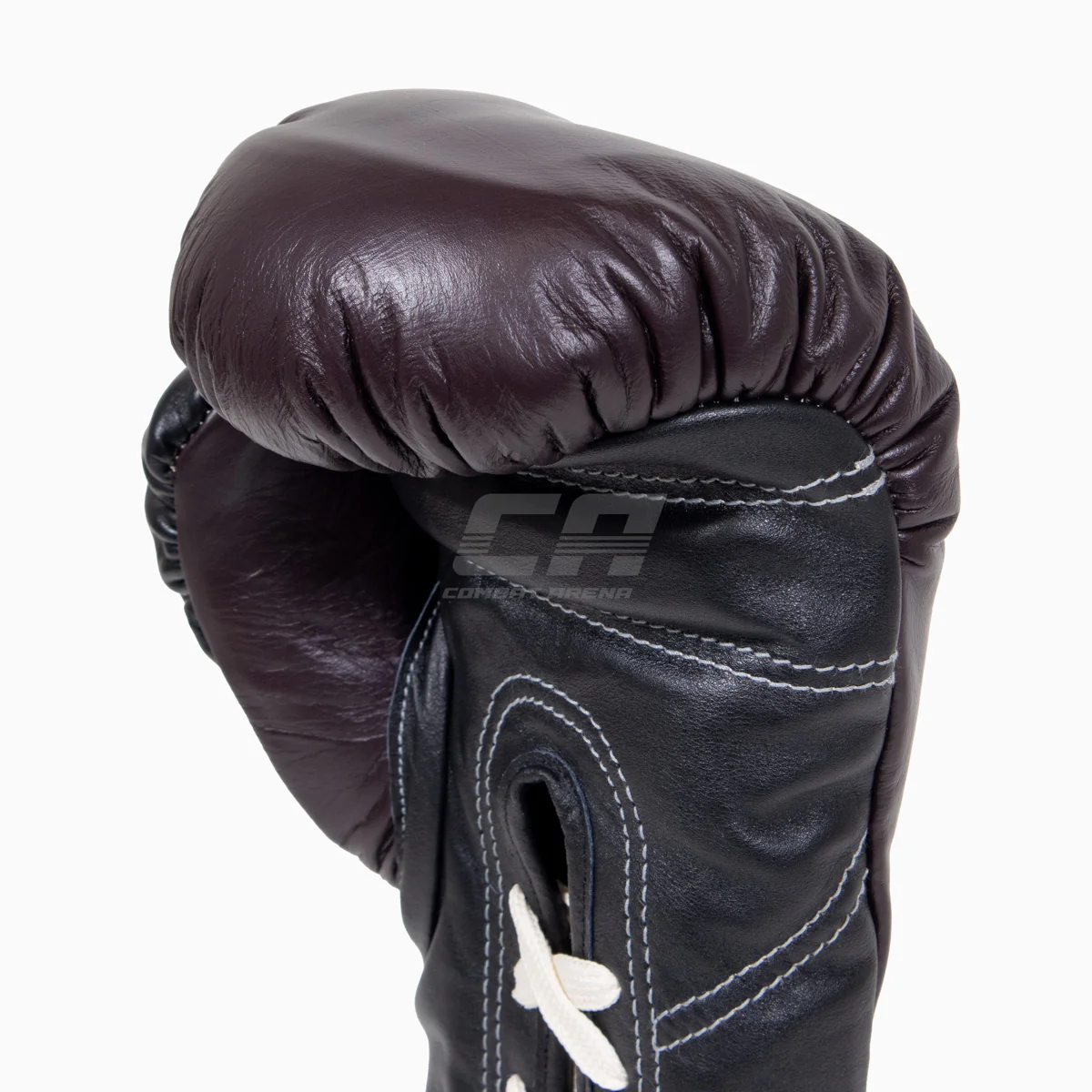 Rękawice bokserskie Di Nardo z Sznurówki Burgundia-Czarny 14 oz  - Image 7
