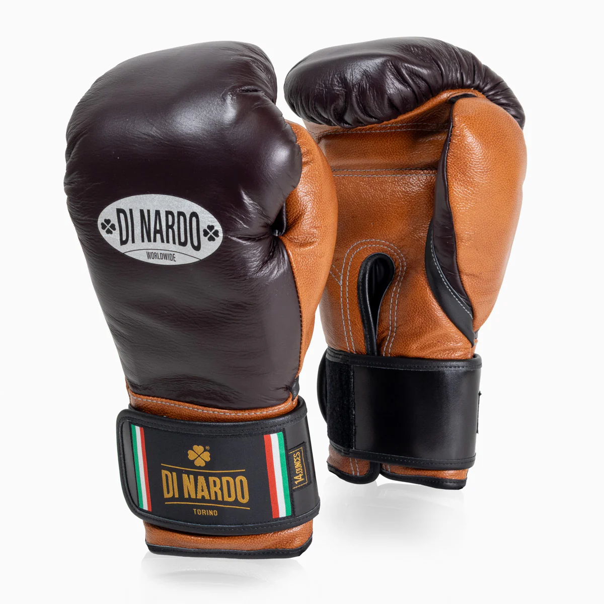 Rękawice bokserskie Di Nardo z Rzep 14 Oz Burgundia-koniak  - Image 2