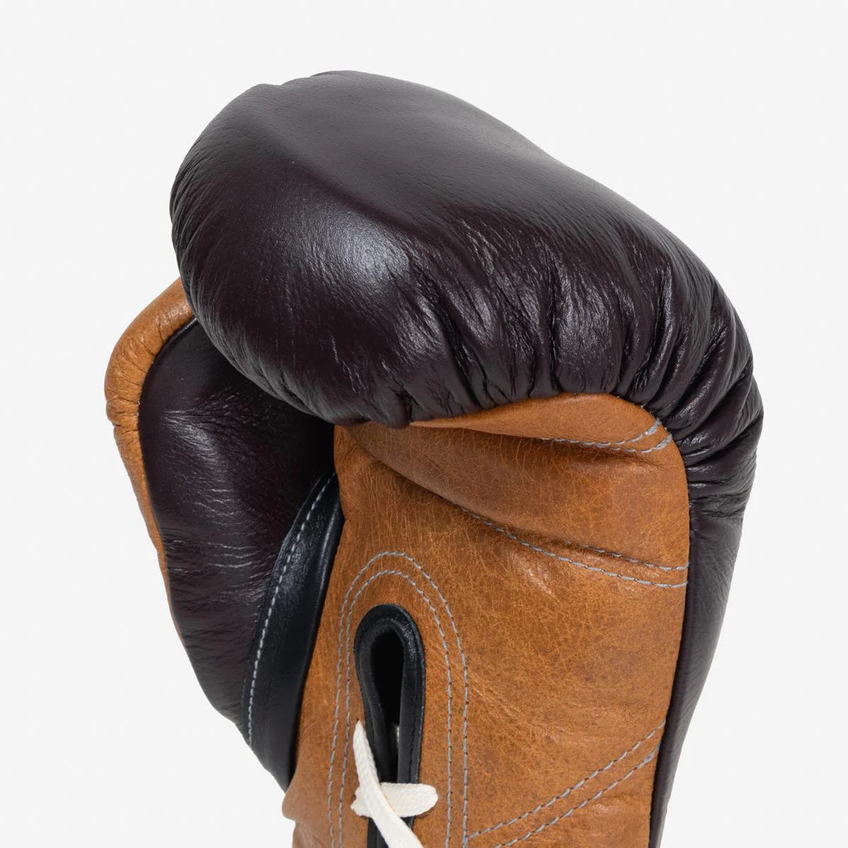 Rękawice bokserskie Di Nardo z Sznurówki 12 Oz Burgundia-koniak-wieczny  - Image 8