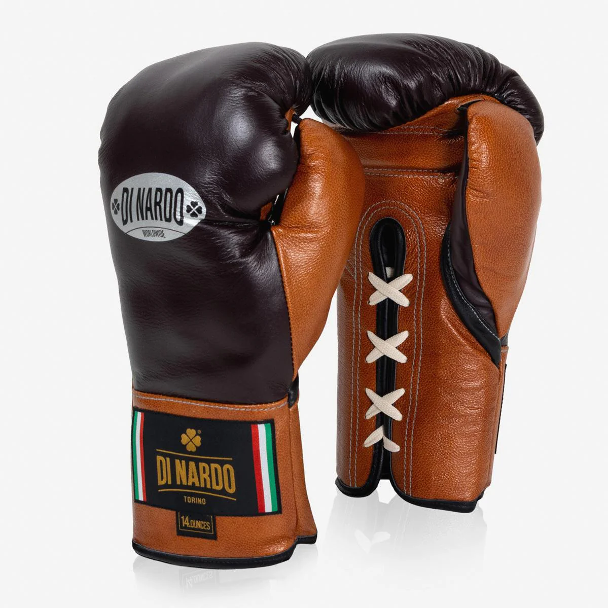Rękawice bokserskie Di Nardo z Sznurówki 14 Oz Burgund-cognac  - Image 2