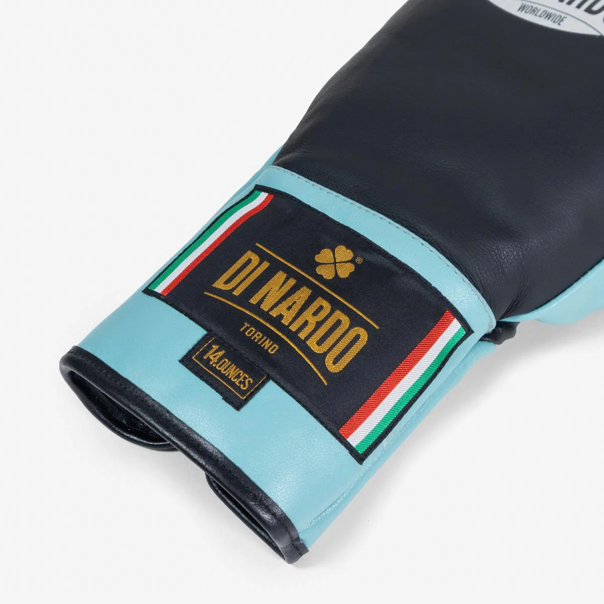 Rękawice bokserskie Di Nardo z Sznurówki 14 Oz Czarny-woda  - Image 10