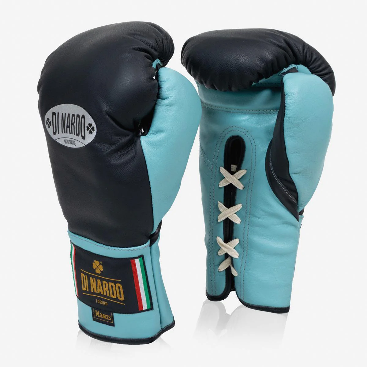 Rękawice bokserskie Di Nardo z Sznurówki 14 Oz Czarny-woda  - Image 2