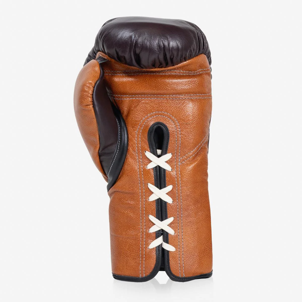 Rękawice bokserskie Di Nardo z Sznurówki 16 Oz Burgundia-koniak  - Image 6