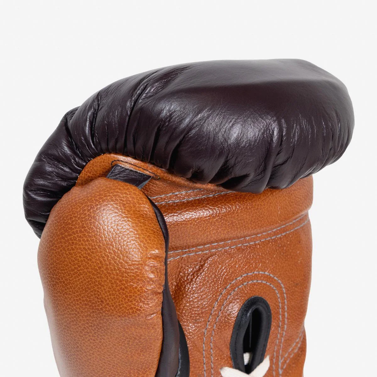 Rękawice bokserskie Di Nardo z Sznurówki 16 Oz Burgundia-koniak  - Image 7
