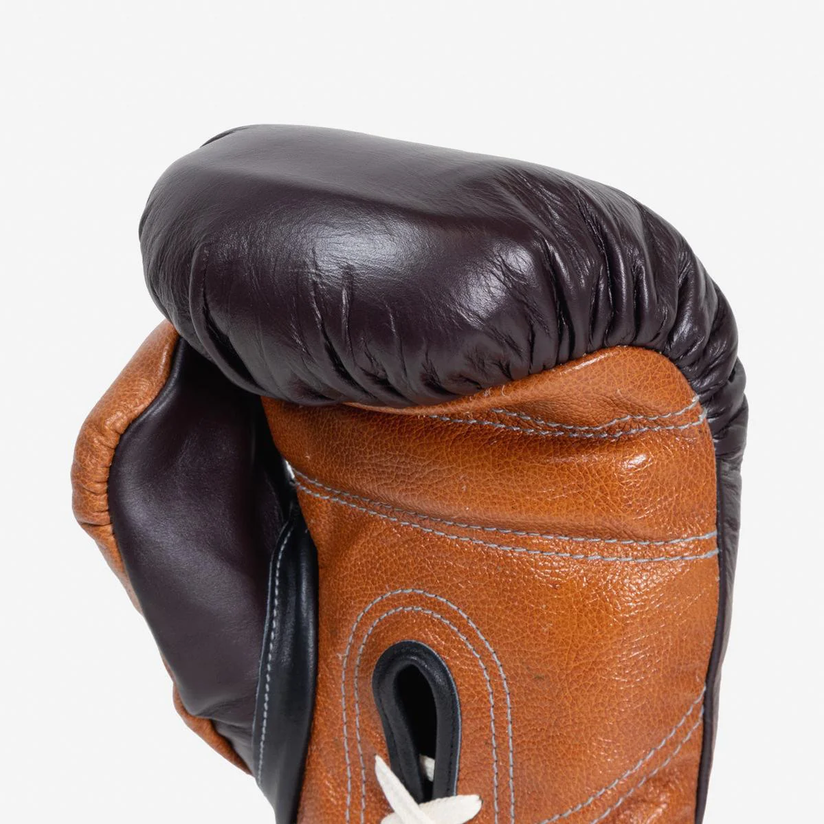 Rękawice bokserskie Di Nardo z Sznurówki 16 Oz Burgundia-koniak  - Image 8