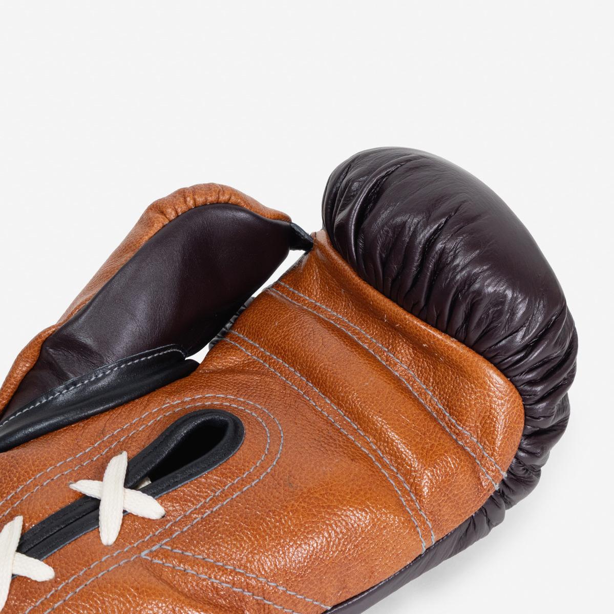 Rękawice bokserskie Di Nardo z Sznurówki 16 Oz Burgundia-koniak  - Image 9