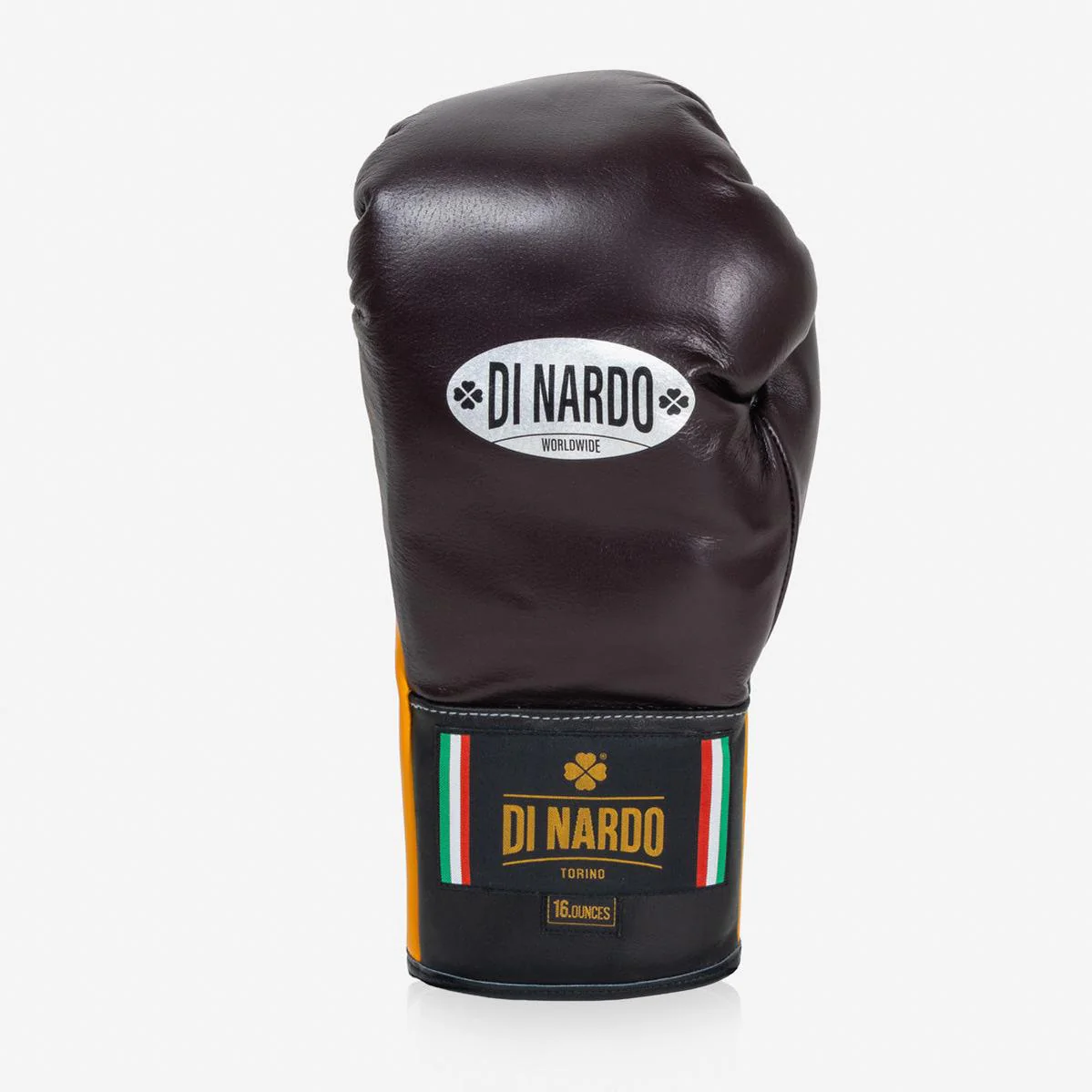 Rękawice bokserskie Di Nardo z Sznurówki 16 Oz Borgogna-żółty  - Image 4