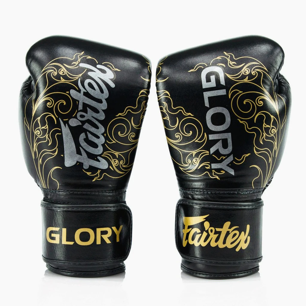 Rękawice bokserskie Fairtex x Glory BGVG3 Czarny-złoty  - Image 2