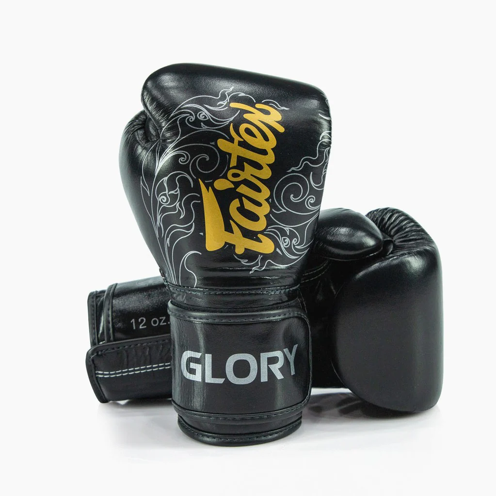 Rękawice bokserskie Fairtex x Glory BGVG3 Czarny-srebrny  - Image 2