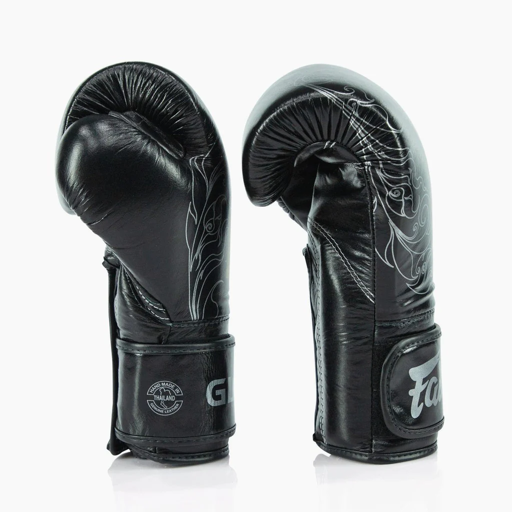 Rękawice bokserskie Fairtex x Glory BGVG3 Czarny-srebrny  - Image 3