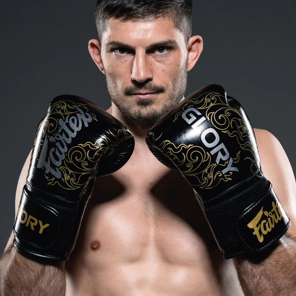 Rękawice bokserskie Fairtex x Glory BGVG3 Czarny-srebrny  - Image 5