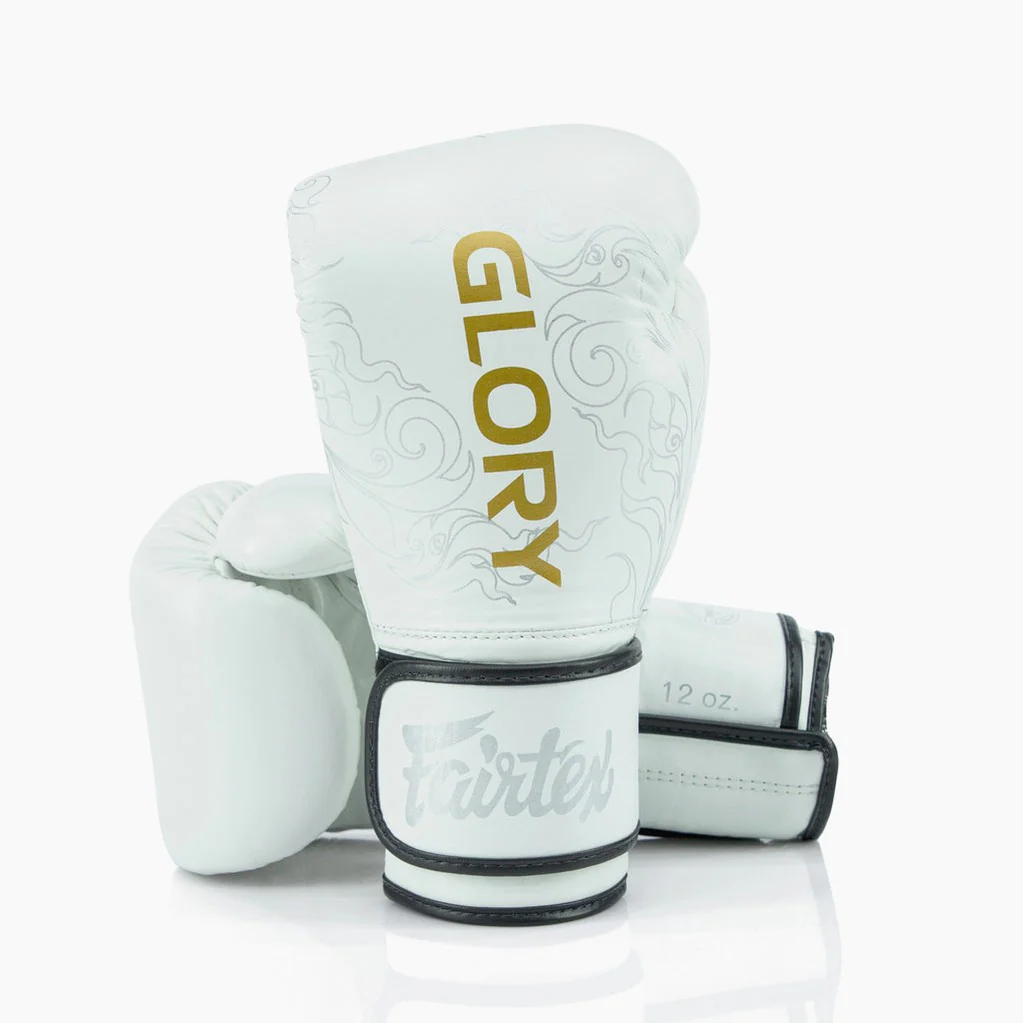 Rękawice bokserskie Fairtex x Glory BGVG3 Biało-złoty  - Image 2