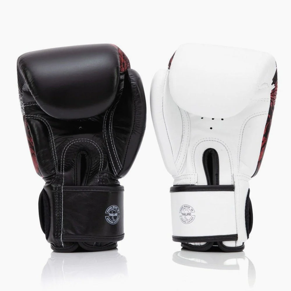 Rękawice do Muay Thai Fairtex BGV24 The Beauty of Survival z drewnianym pudełkiem  - Image 5