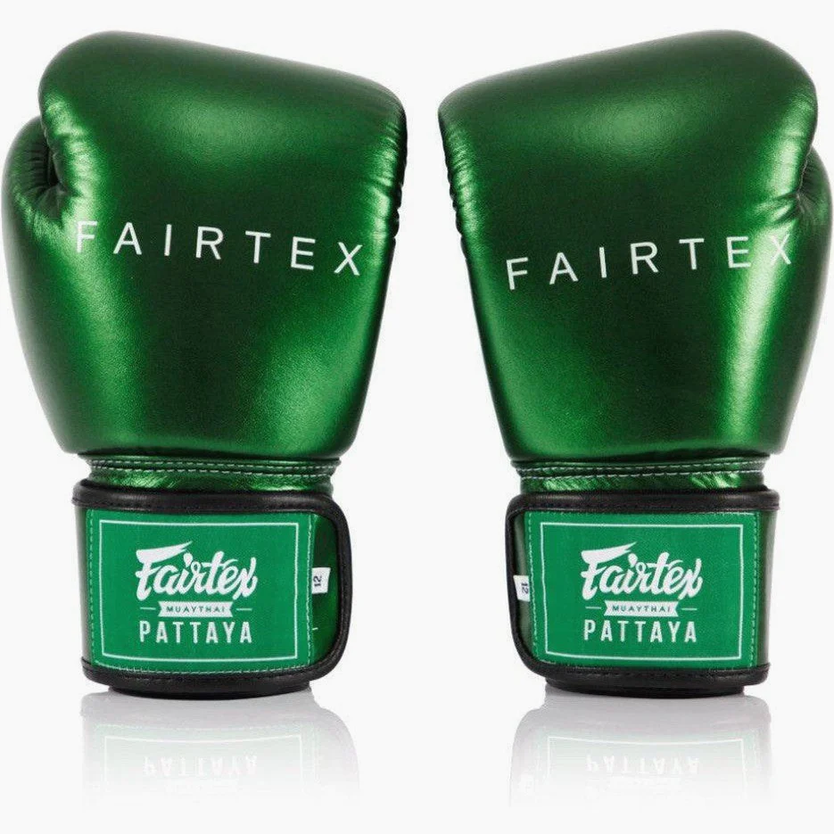 Rękawice do Muay Thai Fairtex Metaliczny BGV22 Zielony  - Image 2