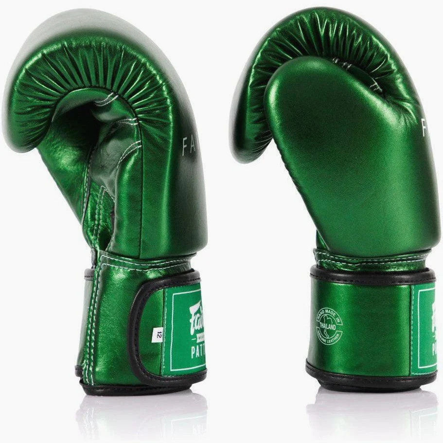 Rękawice do Muay Thai Fairtex Metaliczny BGV22 Zielony  - Image 3