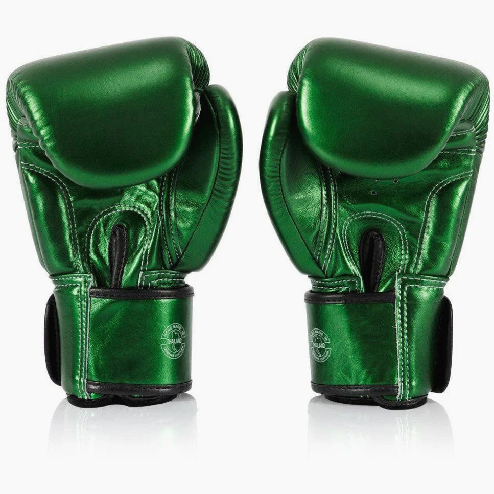 Rękawice do Muay Thai Fairtex Metaliczny BGV22 Zielony  - Image 4