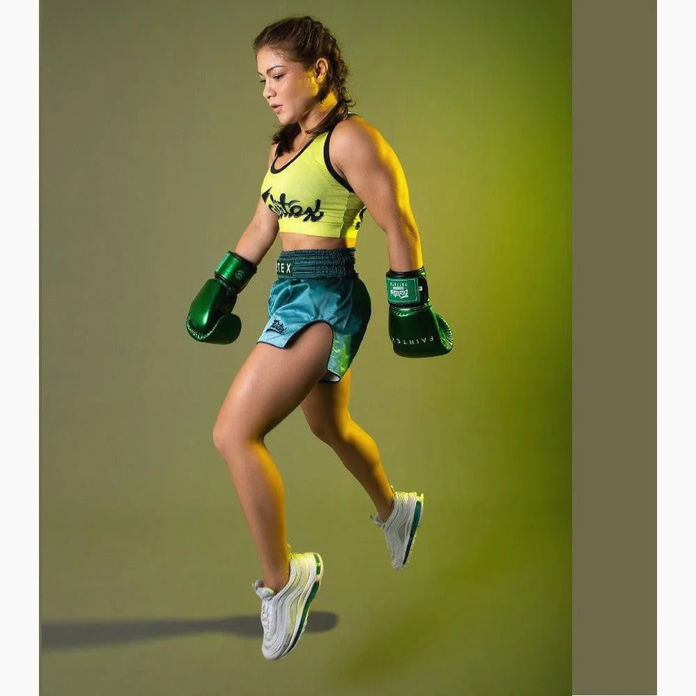 Rękawice do Muay Thai Fairtex Metaliczny BGV22 Zielony  - Image 5