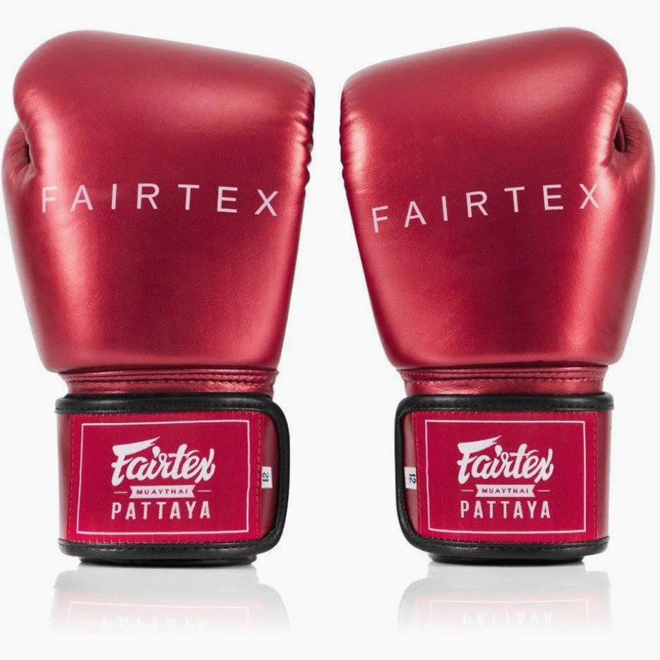 Rękawice do Muay Thai Fairtex Metallic BGV22 Czerwony  - Image 2