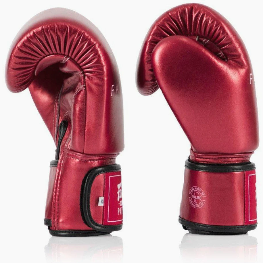 Rękawice do Muay Thai Fairtex Metallic BGV22 Czerwony  - Image 3