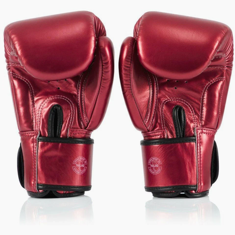 Rękawice do Muay Thai Fairtex Metallic BGV22 Czerwony  - Image 4