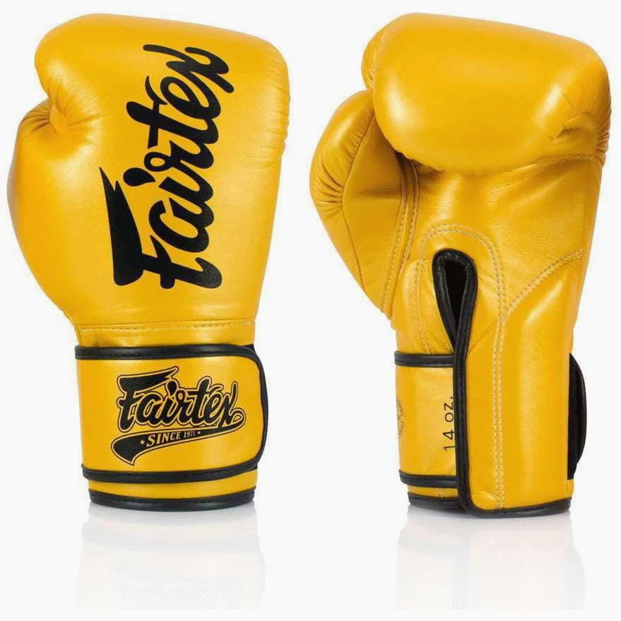 Rękawice do Muay Thai Fairtex Super Sparring BGV18 Złoto  - Image 3